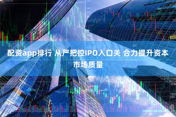 配资app排行 从严把控IPO入口关 合力提升资本市场质量